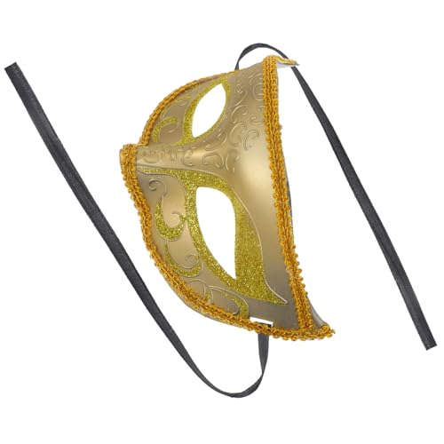 Toyvian Maskerade-Maske Halloweenkostüm gruselige Halloween-Maske Strass-Quastenmaske Rätsel Gesicht goldene maske Karnevalsmaske halloween masken Party-Masken Partyzubehör Ball Masken Abs von Toyvian