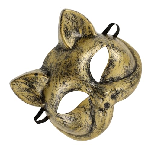 Toyvian Masquerade Katzenmaske Vintage Gold Halbgesichts Cosplay Maske für Halloween Karneval Kostümparty Damen Herren Stilvoll und Bequem für Maskenbälle und Themenfeiern Toyvian Masquerade Katzenmaske Vintage Gold Halbgesichts Cosplay Maske für Halloween Karneval Kostümparty Damen Herren Stilvoll und Bequem für Maskenbälle und Themenfeiern von Toyvian
