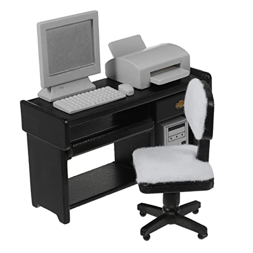 Toyvian Maßstab Mini Puppenhaus Möbel aus Holz mit Computer Tastatur Drucker für DIY Puppenzubehör Toyvian Maßstab Mini Puppenhaus Möbel aus Holz mit Computer Tastatur Drucker für DIY Puppenzubehör von Toyvian