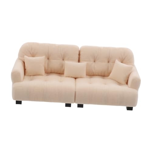Toyvian Maßstab Plüsch Mini Couch Spielmöbel Modernes Cremefarbenes Sofa Modell Kleines Wohnzimmer Zubehör für Kreative und Sammler Toyvian Maßstab Plüsch Mini Couch Spielmöbel Modernes Cremefarbenes Sofa Modell Kleines Wohnzimmer Zubehör für Kreative und Sammler von Toyvian