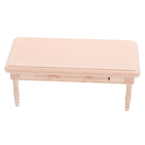 Toyvian Maßstab Unlackierter Holz Kaffeetisch mit Schublade und Stuhl Funktionaler Wohnzimmertisch für DIY Dekoration und Kleine Aufbewahrung Toyvian Maßstab Unlackierter Holz Kaffeetisch mit Schublade und Stuhl Funktionaler Wohnzimmertisch für DIY Dekoration und Kleine Aufbewahrung von Toyvian