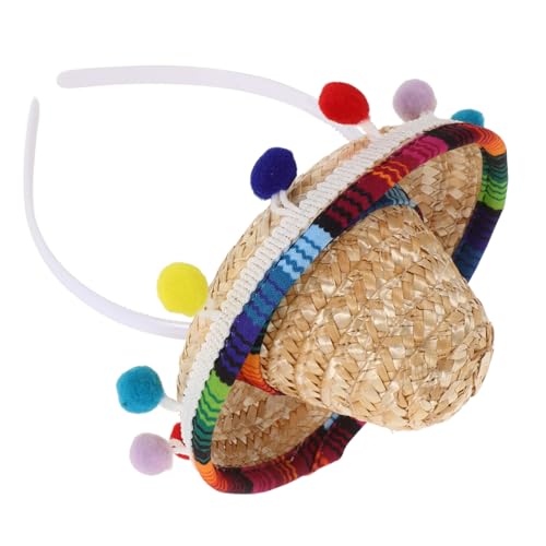 Toyvian Mexikanischer Hut Mini-Hüte mexikanische Sommermütze Sombrero-Hüte mexikanischer Sombrero Erwachsener Mini-Sombrero Hut für Kinder Mexiko-Fiesta-Party Polyester von Toyvian