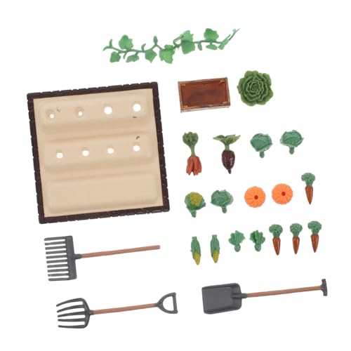 Toyvian Puppenhaus Miniatur Gartenarbeit Kit Outdoor Mini Rake Set Kinder Gemüse Garten Werkzeuge Für Spaß von Toyvian