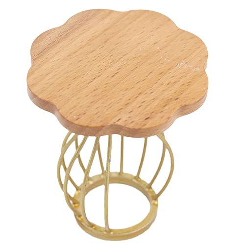 Toyvian Mini-Couchtisch Coffee Table Decor Living Room Decoration Dollhouse Furniture Puppenhausmodell Mini-Dekoration Miniatur Möbel Puppenteetisch Modell teetisch aus Holz hölzern Brown von Toyvian