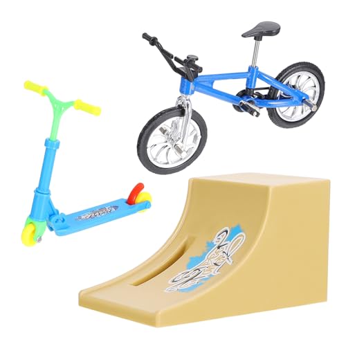 Toyvian Mini Finger Toys mit Finger Bike Scooter und Rampe Robustes Aluminium Kunststoff Material Fördert Fingerkoordination und Geschicklichkeit Pädagogisches Geschicklichkeitsspiel für Toyvian Mini Finger Toys mit Finger Bike Scooter und Rampe Robustes Aluminium Kunststoff Material Fördert Fingerkoordination und Geschicklichkeit Pädagogisches Geschicklichkeitsspiel für von Toyvian