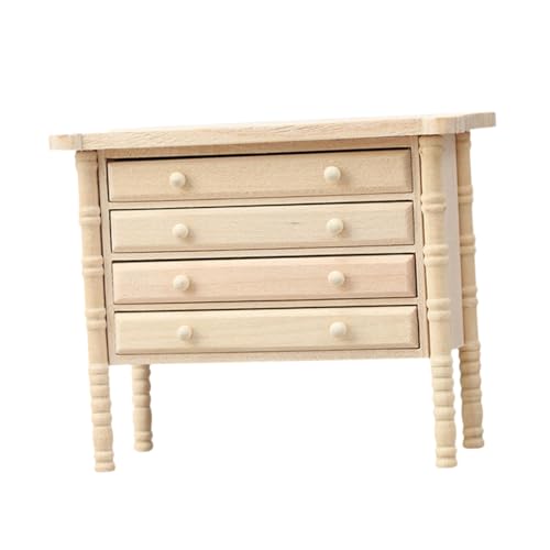 Toyvian Mini Holzschrank mit Schubladen für Puppenhaus Kleines Möbelstück aus Naturbelassenem Holz Praktischer Stauraum für Puppenhaus Accessoires Mehrteilige Fächer Realistische Toyvian Mini Holzschrank mit Schubladen für Puppenhaus Kleines Möbelstück aus Naturbelassenem Holz Praktischer Stauraum für Puppenhaus Accessoires Mehrteilige Fächer Realistische von Toyvian
