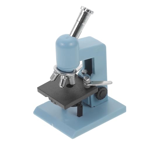 Toyvian Mini-Mikroskop adventsgeschenke Mini Microscope - Kunststoff Mikroskop kleine Hausdekoration puppenhaus deko Mikroskop-Layout-Requisite Puppenhaus -Accessoire Plastik Blue von Toyvian