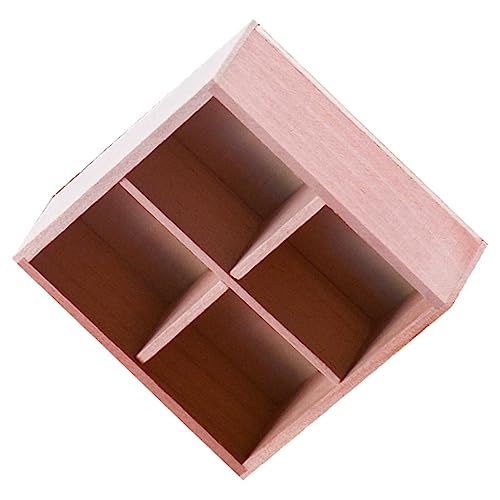 Toyvian Mini-Schrank-Ornamente Puppenhaus Schrank Mini-puppenhausmöbel Mädchen Häuser Auto Miniatur Veranstalter Mini- Rosa Babys Kabinett Im Maßstab 1/12 Holz von Toyvian