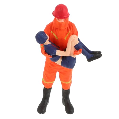 Toyvian Mini Action Figuren Spielzeug Set Lebensechte Feuerwehr Auto Kuchen Dekorationen Für Geburtstag von Toyvian