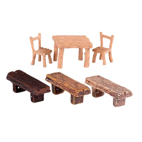 Toyvian Miniatur Gartenmöbel Set aus Robustem Resin Feengarten Tisch und Stühle Dekorative Puppenhaus Accessoires für Kreative Kleine Landschaften und Schreibtischdekoration Toyvian Miniatur Gartenmöbel Set aus Robustem Resin Feengarten Tisch und Stühle Dekorative Puppenhaus Accessoires für Kreative Kleine Landschaften und Schreibtischdekoration von Toyvian