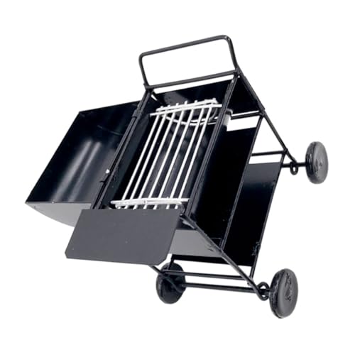 Toyvian Miniatur Grillwagen Modell Outdoor Grill Zubehör Für Kreative Hausdekoration Perfektes Puppenhaus Zubehör Für Mini Küche von Toyvian