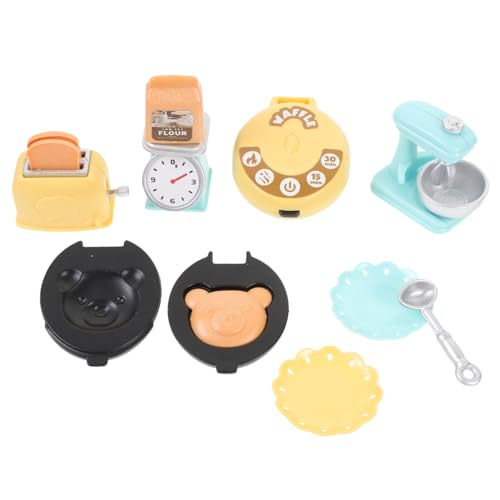 Toyvian Waffeleisen Kinder Cutebee Puppenhaus Miniatur Miniatur Küchenmodell Für Puppenhaus Set Mit Mixer Toaster Und Waffeleisen Detaillierte Küchenausstattung Für Miniatur Szenen Und Dekoration von Toyvian