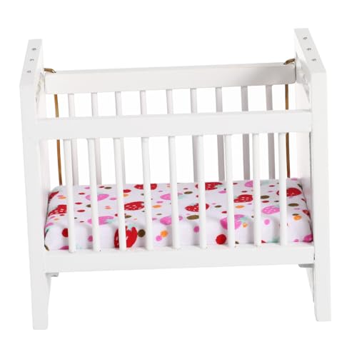 Toyvian Miniatur Puppenhaus Babybett Weiß Mini Möbel Kinderzimmer Dekor Handgefertigt Geschenkidee für Mini Haus Ausstattung Toyvian Miniatur Puppenhaus Babybett Weiß Mini Möbel Kinderzimmer Dekor Handgefertigt Geschenkidee für Mini Haus Ausstattung von Toyvian