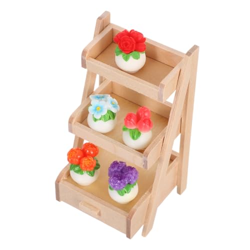Toyvian Miniatur mit Original-holzständer Realistische Künstliche Blumendekoration für Puppenhaus Kompakte DIY-deko für Balkon und Sammler Toyvian Miniatur mit Original-holzständer Realistische Künstliche Blumendekoration für Puppenhaus Kompakte DIY-deko für Balkon und Sammler von Toyvian