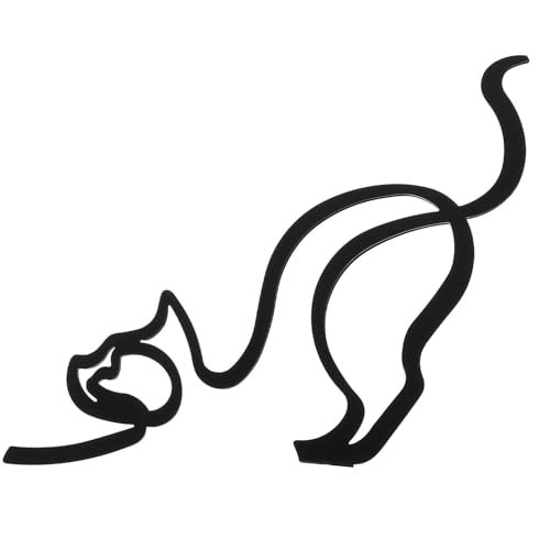 Toyvian Minimalistische Eisen Katze Skulptur Dekoratives Haustier Modell aus Hochwertigem Eisen für Wohnzimmer Büro Tischdekoration Geschenkidee Toyvian Minimalistische Eisen Katze Skulptur Dekoratives Haustier Modell aus Hochwertigem Eisen für Wohnzimmer Büro Tischdekoration Geschenkidee von Toyvian