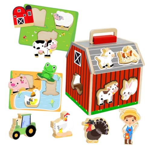 Toyvian Scheunen-Puzzle-Spielzeug Aus Holz Montessori-inspiriertes Sortierpuzzle Für Vorschulkinder Fördert Feinmotorik Und Hand-Augen-koordination Kreatives Lernspielzeug Für Toyvian Scheunen-Puzzle-Spielzeug Aus Holz Montessori-inspiriertes Sortierpuzzle Für Vorschulkinder Fördert Feinmotorik Und Hand-Augen-koordination Kreatives Lernspielzeug Für von Toyvian