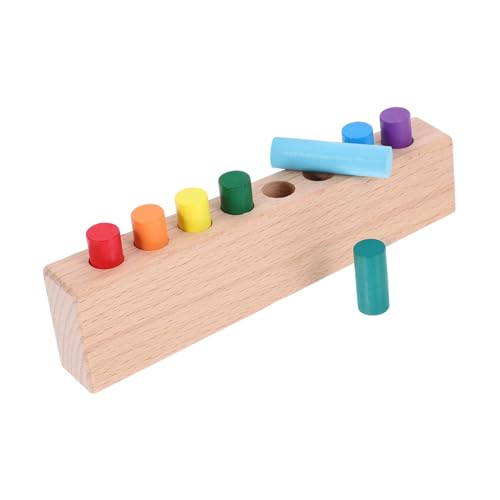 Toyvian Montessori Holzspielzeug Für Kleinkinder Sinnes Und Sortierspielzeug Zur Der Hand Augen Koordination Und Farberkennung Pädagogisches Puzzle Aus Natürlichem von Toyvian