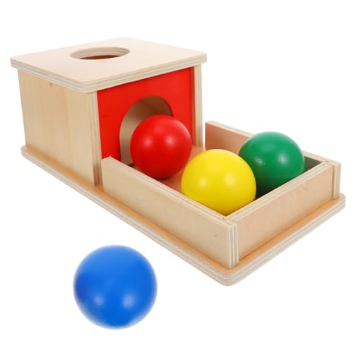 Toyvian Montessori Holzspielzeug Für Zielbox Mit Bunten Bällen Pädagogisches Hand Augen Koordination Ideales Für Kleinkinder Ab Jahr von Toyvian