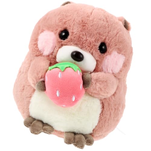 Toyvian Murmeltier-Puppe Plüschpuppe Plüsch-Murmeltier- Babyspielzeug Mädchenpuppe Mädchen Stofftiere für Babys Plüschtiere Kinderpuppenspielzeug PP Baumwolle Rosa von Toyvian