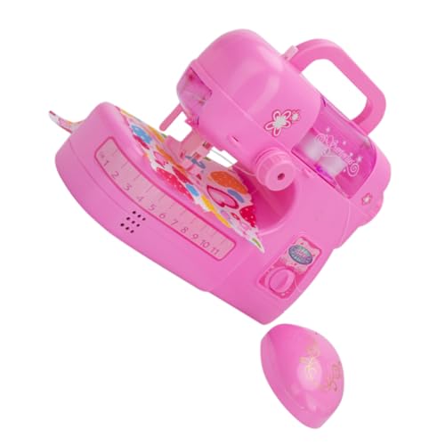 Toyvian Nähmaschine Nähen Stickmaschine Nähset Kinderspielzeug Nähmaschine Puppenkleidung Nähmaschine Kinderhandwerk Küchengerät Spielset Früherziehungsmaschine Stoff Rosa von Toyvian