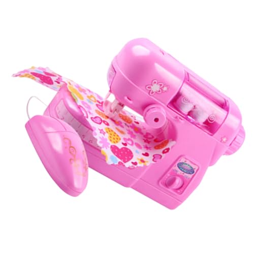 Toyvian Nähmaschine Stickmaschine Tragbare Mini-nähmaschine Sängerspielzeug Küchengerät Spielset Nähmaschine Für Küchengeräte Kleine Nähmaschine Stoff Rosa von Toyvian