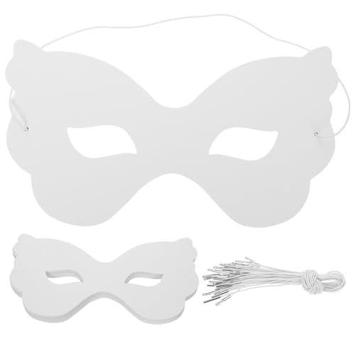 Toyvian Papierkunstmaske: Weiße DIY-Halbgesichtsmasken, blanko, bemalbare Augenabdeckung für Kostüm, Karneval, Cosplay, Maskerade, Tanzparty, Halloween Toyvian Papierkunstmaske: Weiße DIY-Halbgesichtsmasken, blanko, bemalbare Augenabdeckung für Kostüm, Karneval, Cosplay, Maskerade, Tanzparty, Halloween von Toyvian