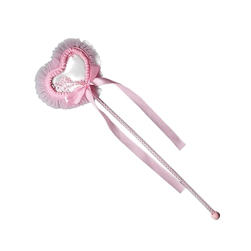 Toyvian Party Zauberstab the withe princess girl toy Geburtstagsfeier tuten Prinzessin Zauberstab Spielzeug Zauberstab verkleiden Herz Zauberstab Zauberstäbe Feenstab Rosa von Toyvian