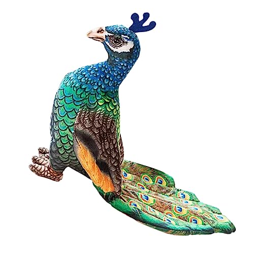 Toyvian Pfau Plüschtier Simulation Pfau Plüsch Lebensechter Pfau Kinderspielzeug Vogelplüsch Pfauengeschenke Vögel-Ornament Künstlicher Pfau Stofftierpuppe Kurzplüsch Haushalt Sofa Kissen von Toyvian