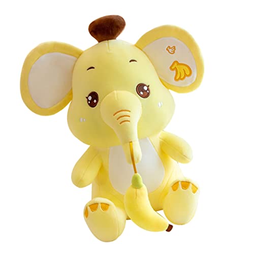 Toyvian Plüsch Elefant Elefantenbaby Kuscheltier Elefant Plüschtiere Niedlich Flauschiges Kuscheltier Pelziges Elefanten-plüschtier Geschmeidige Puppe Stoff Yellow von Toyvian