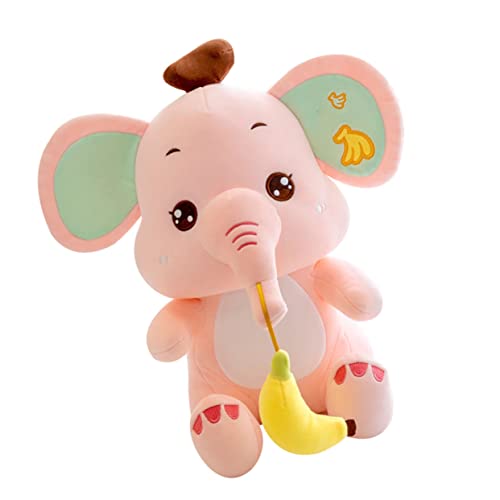 Toyvian Plüsch Elefant Plüschtiere Elefant Plüsch Für Neugeborene Babys Kinderwagen Puppe in Elefantenform Gefüllte Puppe Flauschiges Kuscheltier Rosa Stoff von Toyvian