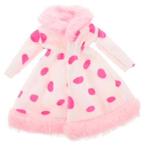 Toyvian Plüschmantelpuppe Miniatur-Puppen-Outfit-dekore Austauschbare Puppenkleidung Mini-Puppen-Outfit Puppenmantel Für Mädchen Miniaturpuppen-Outfit Kleidung Für Puppen Rosa Plastik von Toyvian