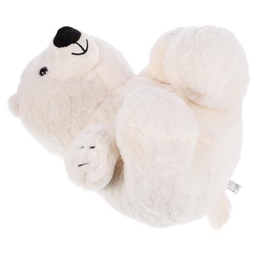 Toyvian Plüschpuppe süßes Kuscheltier süsse kuscheltiere Geburtstagsgeschenk weihachtsgeschenk plüschtiere Eisbär Stoffpuppe Cartoon-Eisbär-Tierpuppe Plüsch-Eisbärpuppe PP Baumwolle Weiß von Toyvian