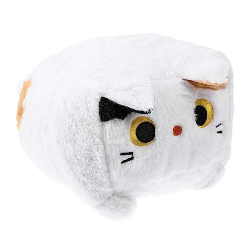 Toyvian Plüschtier Mädchen Katzenauge Animal Figures Cutie Cats nachsprechende stofftiere chatot Plush plüschkatzen Toys geschmeidiges Dekokissen Puppenverzierung PP Baumwolle Weiß von Toyvian