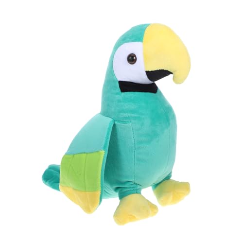 Toyvian Plüschtier Papagei Simulation von Tierpuppen Plüschvogel Stofftier Simulation Papageienpuppe entzückendes Papageienspielzeug dekorative Papageienpuppe superweich Green von Toyvian