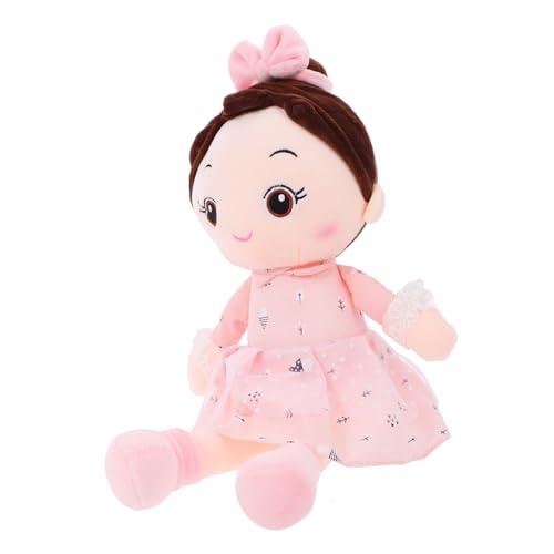 Toyvian Plüschtier babyspielzeug Geburtstagsgeschenk Kinderkuscheltier Spielzeugpuppe kinderspielzeug Cartoon-Mädchen Puppen für Mädchen ab 1 Jahr ausgestopfte Mädchenpuppe Stoff Rosa von Toyvian