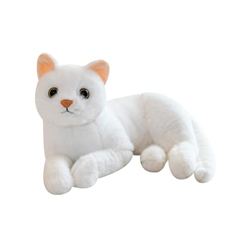 Toyvian Plüschtier für kinderspielzeug Toys spielzeuge für Soft Toy digitales künstliche Dekoration Katze Stofftier Flauschige Kuscheltiere Weiß von Toyvian