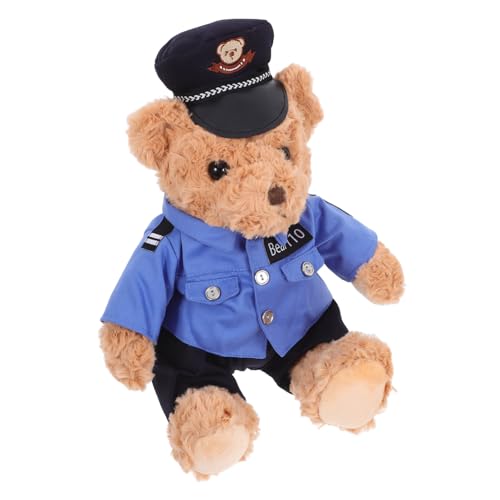 Toyvian Polizeibär Plüschtier Sitzend Weiches Kuscheltier mit Uniform und Mütze Jungen Mädchen Geschenkstofftier aus Plüsch und PP Baumwolle Toyvian Polizeibär Plüschtier Sitzend Weiches Kuscheltier mit Uniform und Mütze Jungen Mädchen Geschenkstofftier aus Plüsch und PP Baumwolle von Toyvian