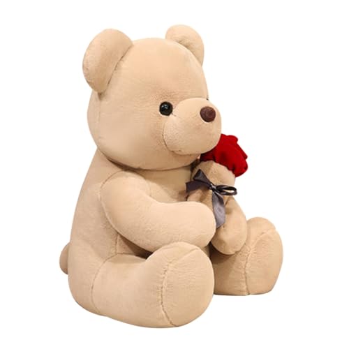 Toyvian Puppe Dekoration Schlafzimmer Bedroom Decoration Valentinstag plushible snugible für partnerin schicke Bärenpuppe Puppenschmuck Bastelpuppe Stoff Brown von Toyvian