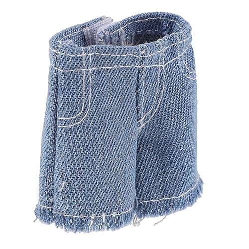 Toyvian Puppe Verkleiden Zubehör Kleine Puppenhose Spielzeugpuppenhöschen Wiederverwendbar Puppenhöschen-Accessoire Puppen-Foto-Requisiten Spielzeughöschen Hose Für Puppe Stoff Blue von Toyvian