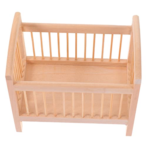 Toyvian Puppenhaus Möbel Babybett Miniatur Krippe Modell 1/12 Charmante Mini Bett Dekorative Spielzeug Toyvian Puppenhaus Möbel Babybett Miniatur Krippe Modell 1/12 Charmante Mini Bett Dekorative Spielzeug von Toyvian