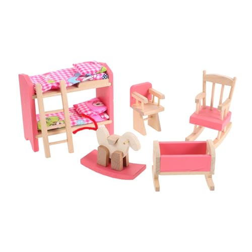 Toyvian Puppenhaus Miniaturen Set Maßstab 1:12 Mini Bett Kopfteil Fußteil Für Puppenhaus Spielzeug von Toyvian