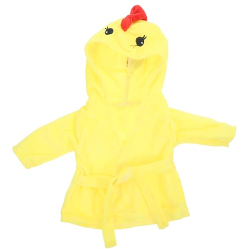 Toyvian Puppenpyjama Puppenkleidung Cartoon-puppenmantel Kleidung Für Neugeborene Babypuppenmantel Kleines Gewand Für Neugeborene Puppe Kompaktes Puppenkostüm Puppenzubehör Flanell Yellow von Toyvian