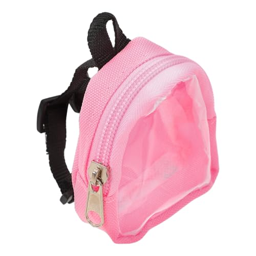 Toyvian Puppenrucksack Mit Klarem Fenster Süße Miniatur Puppen Schultasche Mit Reißverschluss Kleiner Puppenrucksack Puppenkostüm Ornamenttasche Für Puppenzubehör von Toyvian