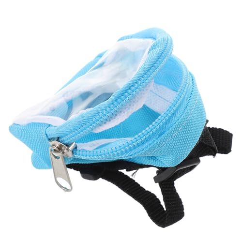 Toyvian Puppenrucksack Puppenreisetasche Mini-Rucksack- Kleine Puppenaufbewahrungstasche Miniatur-Schultasche Für Puppen Puppenschultasche Schulbedarf Für Minipuppen Sky-Blue PVC von Toyvian