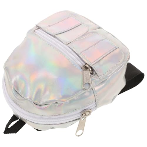 Toyvian Puppenrucksack Schulterrucksack Rucksack Handtaschen Schillernder Rucksack Tanzrucksack Für Mädchen Umhängetaschen Rave-Rucksack Prinzessin Rucksack Reiserucksack Silver Stoff von Toyvian