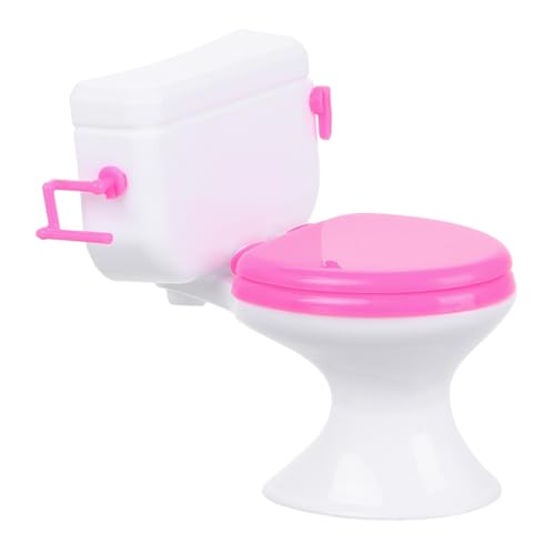 Toyvian Puppentoilette Spielzeug Schöne Mini-hausdekoration Puppenversorgung Zarte Mini-hausdekoration Toilettenmodell Mini- -dekor Realistische Mini-hausdekoration Plastik von Toyvian