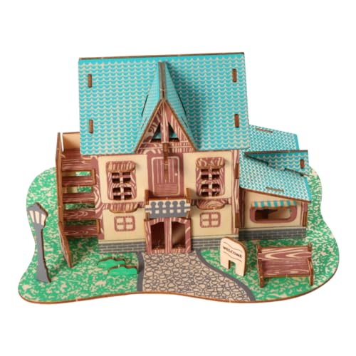 Toyvian -Puzzle- Holzhaus Pädagogisches Holzpuzzle Blue von Toyvian