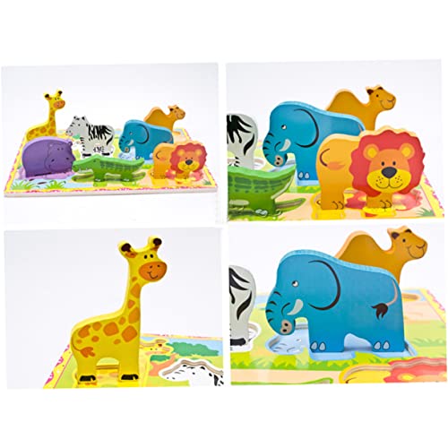 Toyvian Puzzle Mit Tieren Chunky Puzzle Für Kleinkinder Und Vorschulkinder Pädagogisches Mit Niedlichen Zoo Motiven Ideales Lernspielzeug Für Die Frühkindliche Entwicklung von Toyvian