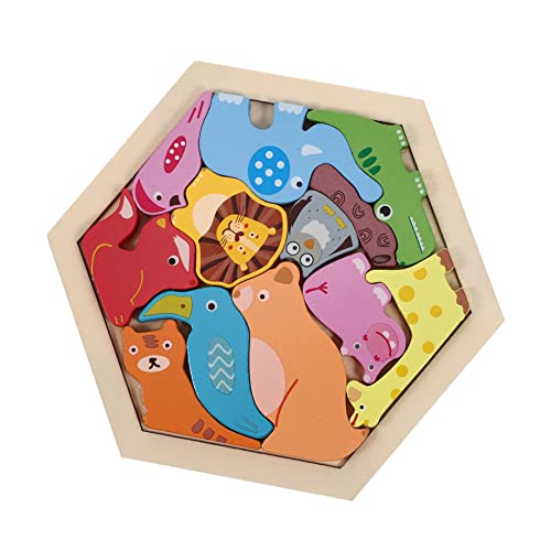 Toyvian Puzzle Tiere Holz Cartoon Puzzle Spielzeug Für Kleinkinder Tragbare Tier Früherziehungsspielzeug Junge Toyvian Puzzle Tiere Holz Cartoon Puzzle Spielzeug Für Kleinkinder Tragbare Tier Früherziehungsspielzeug Junge von Toyvian