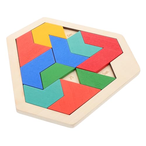 Toyvian Puzzle für familienspiele Kinderpuzzle interaktives Sechseck-Puzzle für frühkindliche Bildung logische Rätsel Vorschulspielzeug Puzzle Formen Holz von Toyvian